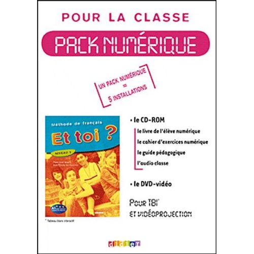 Et Toi ? 1 Niveau A1 - Pack Numrique Classe (1cdrom + 1 Dvd)   de Jean-Thierry Le Bougnec  Format Pack 