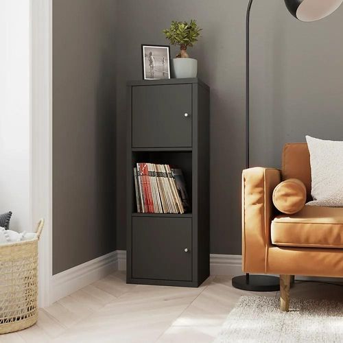 tagre Modulable 3 Cubes Avec 2 Portes Goodhome Mixxit Anthracite