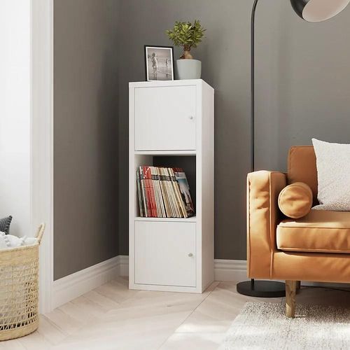 tagre Modulable 3 Cubes Avec 2 Portes Goodhome Mixxit Blanc
