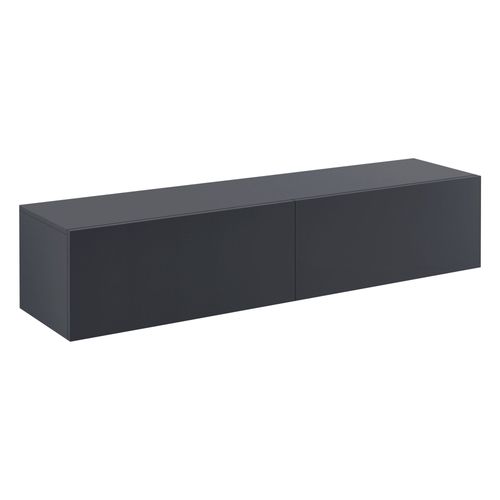 tagre Murale Design Meuble Support Tv Styl Avec 2 Tiroirs Capacti De Charge Jusqu' 25 Kg Panneau De Particules Mlamin 140 X 33 X 30 Cm Gris Fonc Mat [En.Casa]