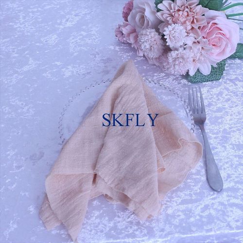tamine En Coton Vert Terracotta Sur Mesure,Serviette Minrale De Table Menstruelle,Intersection Bleue,Fte De Mariage,Np013e6,40cm X 40cm,6 Pices Par Lot