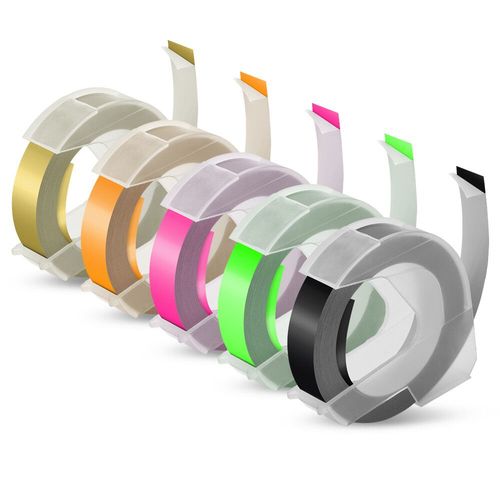tiqueteuse de gaufrage 3D avec autocollant d'tiquette,tiqueteuse manuelle,impression  la main,similaire  Dymo 12965,1610,E101,B90 - Type 5PK Tapes-3