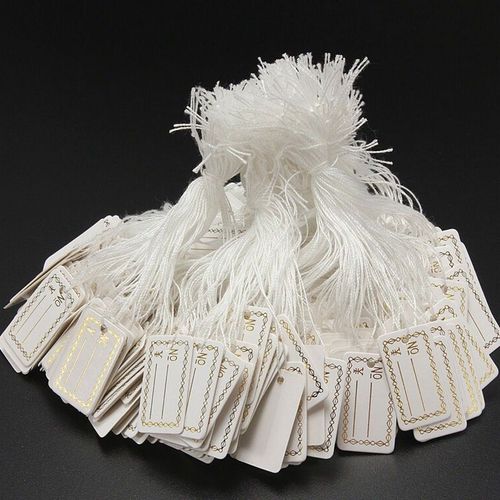 Étiquettes de prix, 100 pièces, chaîne, cravate, montre, affichage de