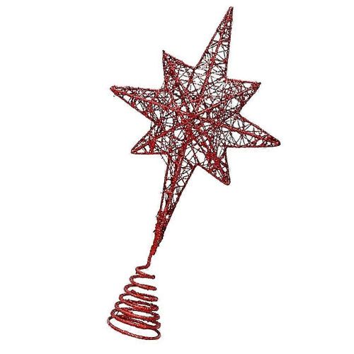 toile De Sapin De Nol Rouge  7 Branches, Dcoration De Table De Nol Compatible Avec Les Ftes, L'hiver Et La Maison