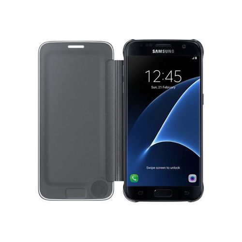 Samsung Clear View Cover Ef-Zg935 - tui  Rabat Pour Tlphone Portable - Noir - Pour Galaxy S7 Edge
