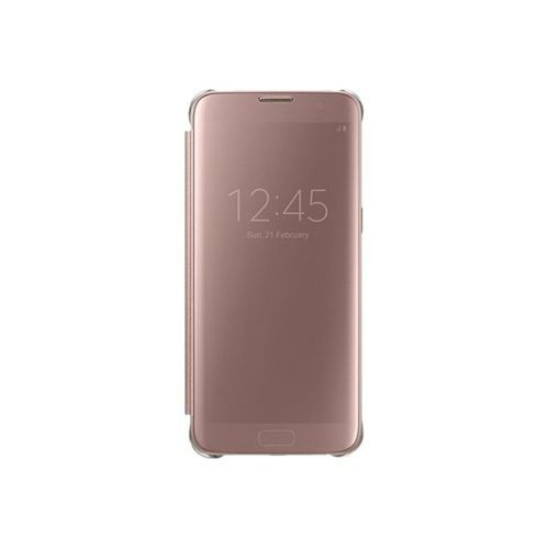 Samsung Clear View Cover Ef-Zg935 - tui  Rabat Pour Tlphone Portable - Or Ros - Pour Galaxy S7 Edge