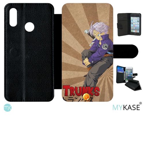 Etui  Rabat Huawei P Smart 2019 - Dbz Futur Trunks - Simili-Cuir - Noir
