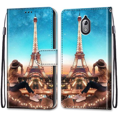 Etui  Rabat En Pu Cuir Pour Nokia 3.1 Flip Portefeuille Coque De Protection Avec Motif Charmant Pochette En Simili Cuir Etui A Rabat Carte Fentes Coque Nokia 3 2018 5.2