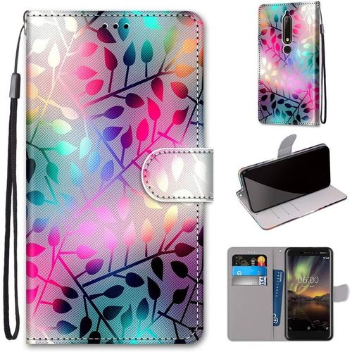Etui  Rabat En Pu Cuir Pour Nokia 6.1 Flip Portefeuille Coque De Protection Avec Motif Charmant Pochette En Simili Cuir Etui A Rabat Carte Fentes Coque Nokia 6 2018 5.5