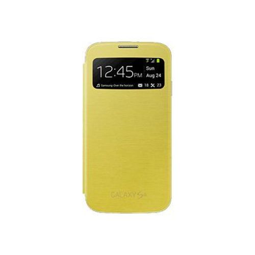 Samsung S View Ef-Ci950b - tui  Rabat Pour Tlphone Portable - Polyurthane, Polycarbonate - Jaune - Pour Galaxy S4