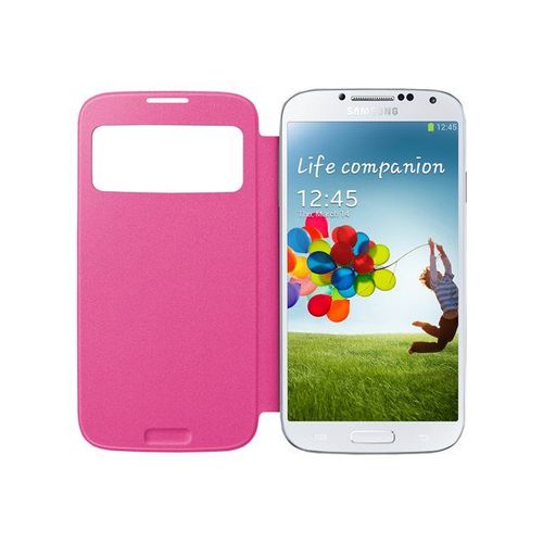 Samsung S View Ef-Ci950b - tui  Rabat Pour Tlphone Portable - Polyurthane, Polycarbonate - Rose - Pour Galaxy S4