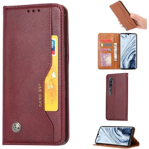 tui  Rabat Horizontal En Cuir Pour Xiaomi Mi Note 10/Note 10 Pro Cc9 Pro Avec Cadre Photo Et Porte-Cartes Et Portefeuille
