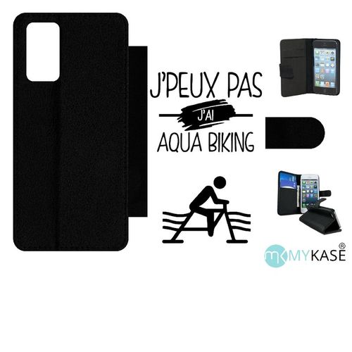 Etui  Rabat Galaxy Note20 5g - J Peux Pas J Ai Aqua Biking 1 - Simili-Cuir - Noir