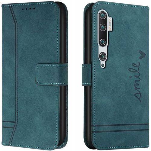tui  Rabat Magntique En Cuir Avec Portecartes Pour Xiaomi Mi Note 10 Note 10 Pro Cc9 Pro Vert Xiaomi Mi Cc9 Pro