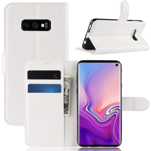 Etui  Rabat Pour Samsung Galaxy S10e Galaxy S10e Flip Case Galaxy S10e Book Case Etui Portefeuille Simili Cuir Fermeture Magntique Blanc