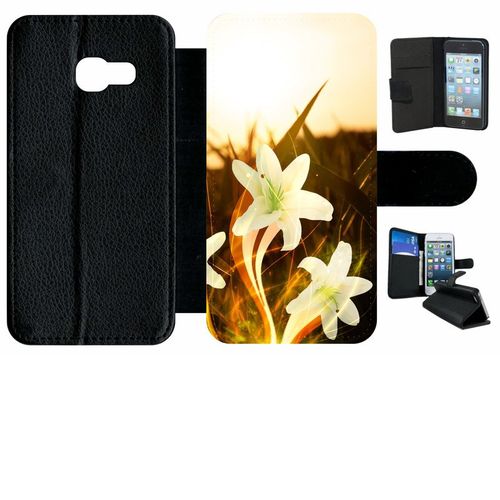 Etui  Rabat Galaxy A3 (2017) - Lys Blanc Illumin - Simili-Cuir - Noir