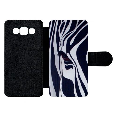 Etui  Rabat Galaxy A5 (2015) - Motif Zebre Noir Et Blanc - Simili-Cuir - Noir
