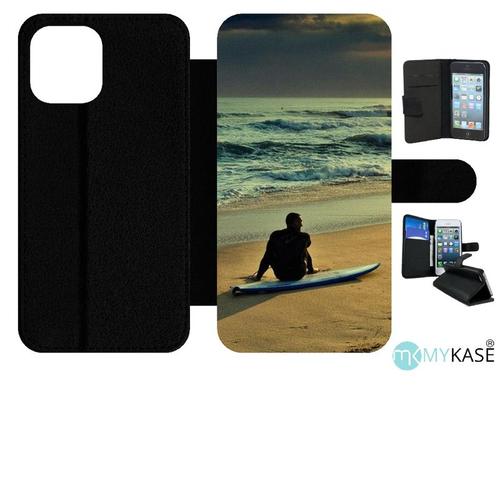 Etui  Rabat Iphone 12 Pro Max - Surf - Simili-Cuir - Noir