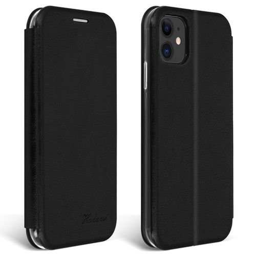 tui Apple Iphone 11 Housse Simili-Cuir Clapet Porte-Carte Support Vido Noir