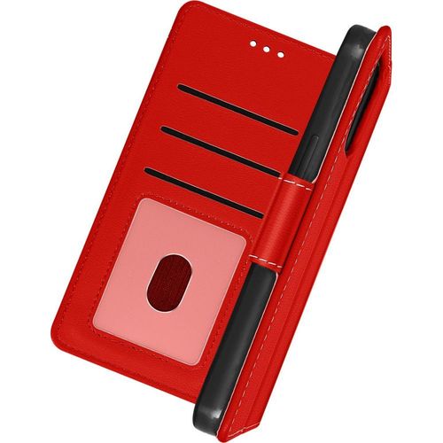 Etui Avizar Iphone 13 Mini Portefeuille Stand Rouge