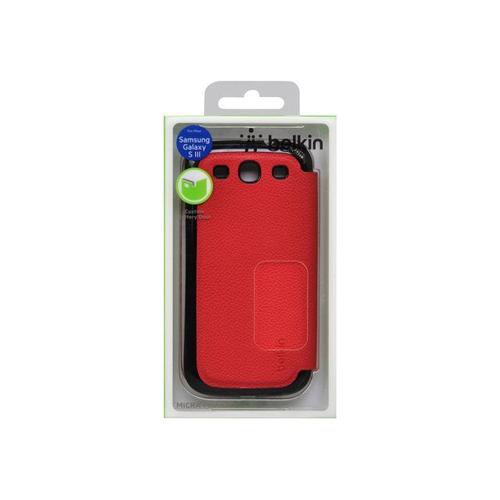 Belkin Merge Folio - tui Pour Tlphone Portable - Rouge - Pour Samsung Galaxy S Iii
