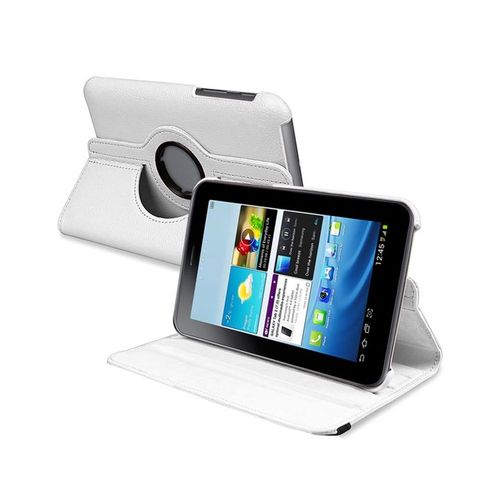 Etui Blanc Support Rotatif Pour Galaxy Tab 3-Lite 7 Pouces Sm-T110
