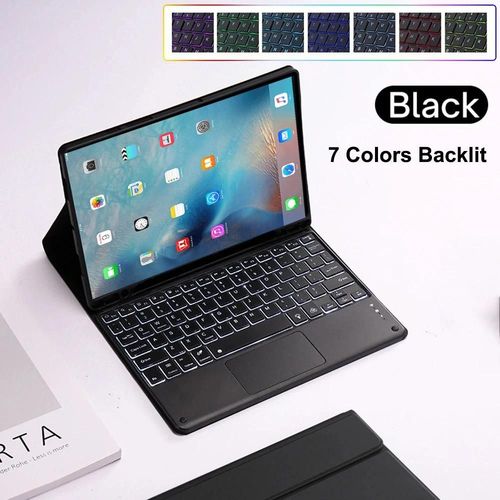 tui Clavier Pour Ipad Pro, 1re Gnration, 12.9 Pouces, 2015 Pouces, 12.9 Pouces, A1584, A16520, 2me Gnration, 2017 Pouces, A1670, A1671, A1821-Arabic Keyboard-Black C Backlit