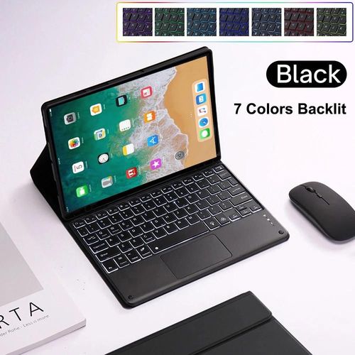 tui Clavier Pour Ipad Pro, 1re Gnration, 12.9 Pouces, 2015 Pouces, 12.9 Pouces, A1584, A16520, 2me Gnration, 2017 Pouces, A1670, A1671, A1821-English Keyboard-Black D Backlit