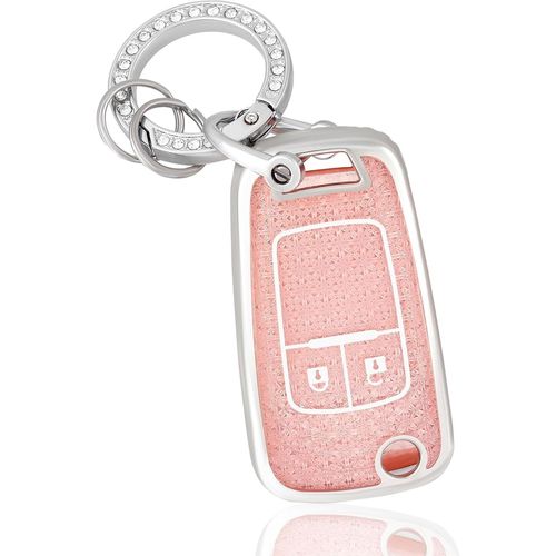 Etui Cles Coque De Cl Pour Opel Chevrolet Aveo Cruze Corsa Mokka Adam Astra Zafira Insignia Trax Spark Protecteur Cl Voiture Avec Porte-Cls Accessoire Voiture Cl  Tlcommande,Rose