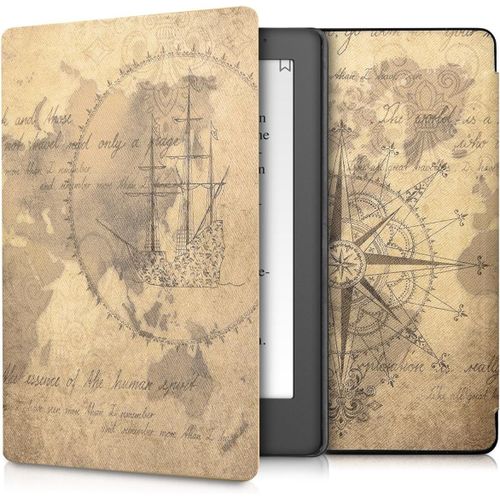 tui Compatible Avec Kobo Aura H2o Edition 2 Coque - tui  Rabat Magntique Tablette Ereader Similicuir - Marron-Marron Clair[Ave5300887]