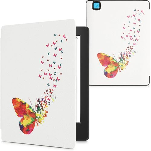 tui Compatible Avec Kobo Aura H2o Edition 2 Coque - tui  Rabat Magntique Tablette Ereader Similicuir - Multicolore-Fuchsia-Blanc[Book4280715]
