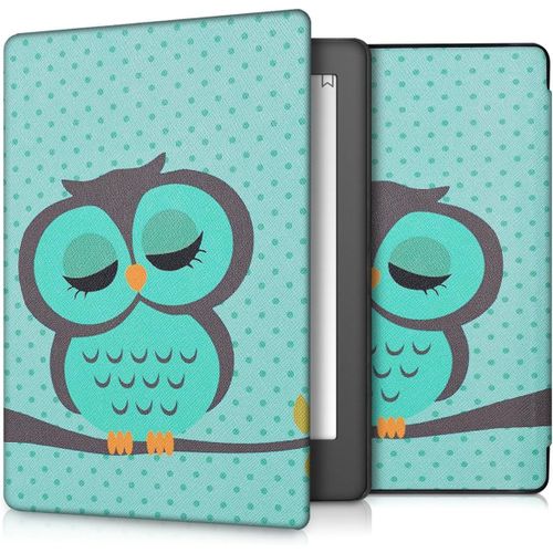 tui Compatible Avec Kobo Aura H2o Edition 2 Coque - tui  Rabat Magntique Tablette Ereader Similicuir - Turquo -Marron-Menthe Glaciale[Ave5300885]