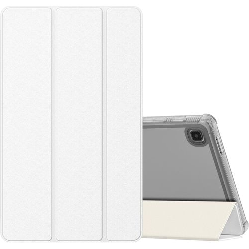 tui Compatible Avec Samsung Galaxy Tab A7 Lite 8.7 Pouces 2021(Sm-T227/Sm-T225/Sm-T220), tui  Trois Volets Anti-Chocs Coque De Protection Avec Support Dos Translucent, Blanc