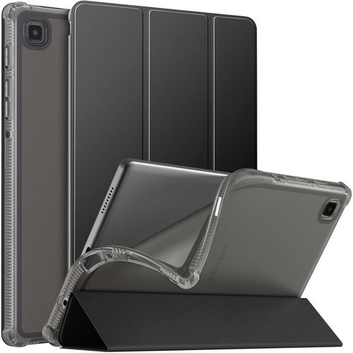 tui Compatible Avec Samsung Galaxy Tab A7 Lite 8.7 Pouces 2021(Sm-T227/Sm-T225/Sm-T220), tui  Trois Volets Anti-Chocs Coque De Protection Avec Support Dos Translucent, Noir