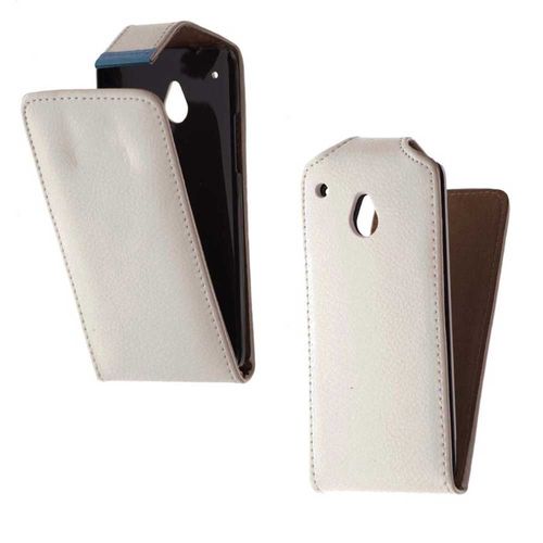 tui Coque Housse De Protection  Clapet Rabat Htc One Mini M4 - Blanc