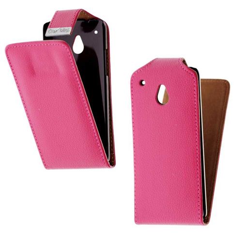 tui Coque Housse De Protection  Clapet Rabat Htc One Mini M4 - Rose Fushia
