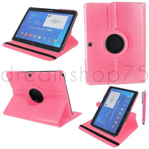 Etui Coque Housse Rotative 360 En Cuir Pu Samsung Galaxy Tab 3 7.0 Lite Rose Dreamshop75