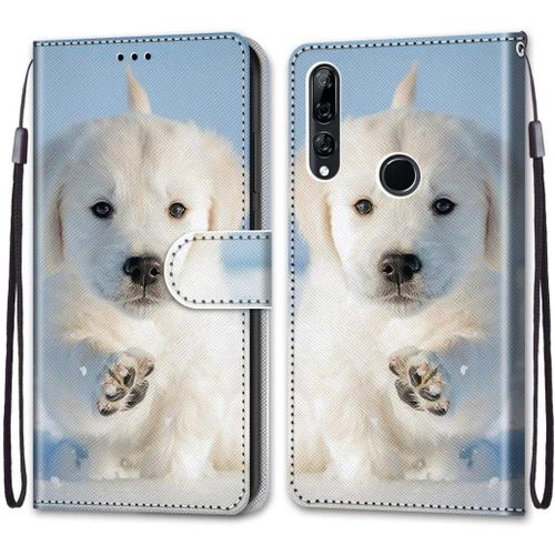 Etui Coque Pour Huawei P Smart Z - Peinture Wallet Case Cuir Housse Portefeuille Coque Avec  Rabat Porte Carte Longe Magntique Huawei P Smart Z / Y9 Prime / 9x / 9x Pro Flip Cover Dks -Chiot