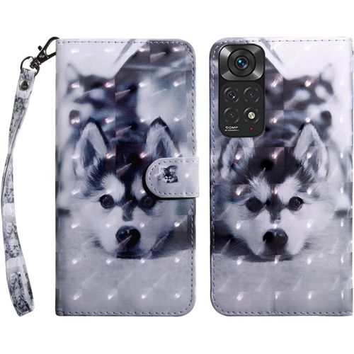 Etui Coque Pour Redmi Note 11 4g/Note 11s 4g, Housse Portefeuille Magntique Protection Fentes Pour Cartes Antichoc Flip Case Etui En Cuir ritable Avec Fonction Support Coque - Les Chiots.