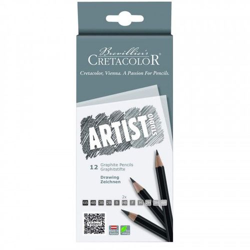 Etui De 12 Crayons Graphite - Beaux-Arts - 6b 4b 3b 2b B Hb F H 2h 3h 4h - Cretacolor