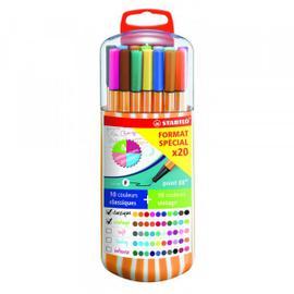 Pochette de 15 stylos feutres Stabilo Point 88 Pastels - Feutre à