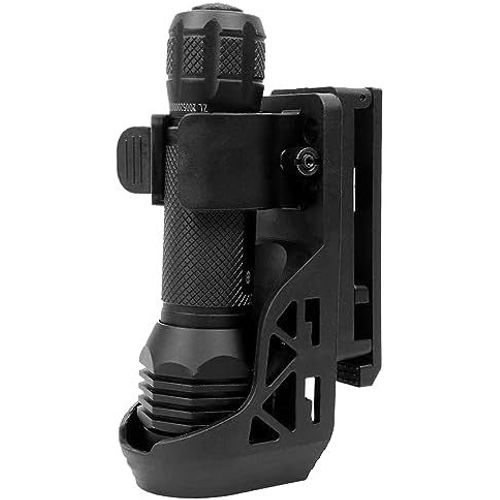 tui De Lampe De Poche Tactique Avec Systme De Verrouillage Latral  Levier, Ensemble De Torche Gnrale Rotative  360 , Ensemble De Torche En Plastique Dbranchement Rapide