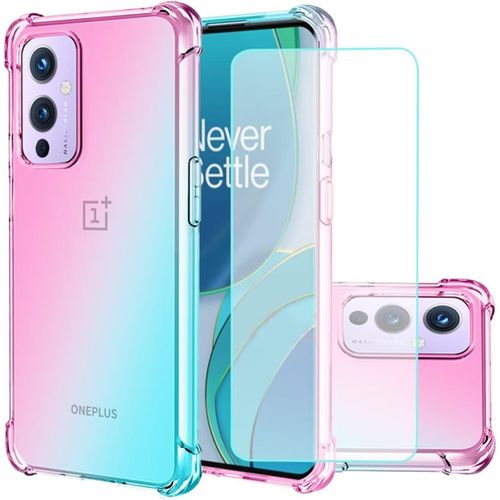 tui De Protection Oneplus 9 5g Avec 2 Protections D'cran En Verre Tremp - Coque Fine Anti-Choc, Anti-Rayures Et Design Dgrad Anti-Jaunissement, Micro-Points Anti-Bulles, Lger Avec Trous Pour Lanire (Modle 2021)