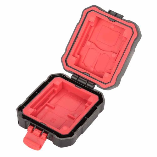 Etui de rangement etanche pour cartes memoire CF/SD/TF pour appareils photo reflex numeriques (rouge)