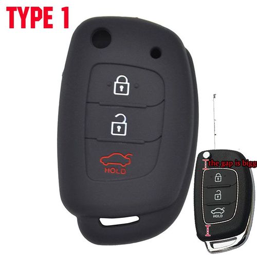 tui de tlcommande  3 boutons en Silicone, pour Hyundai Elantra Tucson i40 i20 i10 iX35 iX45 Creta Santa fe H-1 / i800