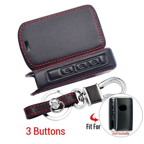 tui en cuir pour cl de voiture,porte-cls pour Mazda 3 berline Hatchback CX-30 CX-5 CX-9 2020 2021,housse de tlcommande intelligente sans cl - Type 3 Buttons