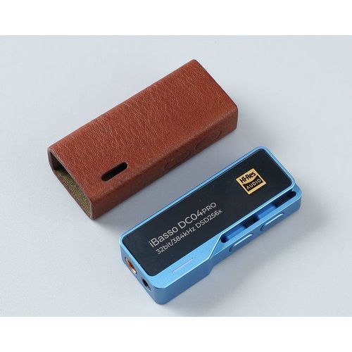 tui en cuir vritable pour iBasso DC04PRO,housse de protection,dcodage d'couteurs HIFI,dcodeur portable,petite queue - Type Brown