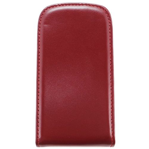 Etui Flip Case Housse Verticale Pochette A Rabat Coque Clapet En Simili Cuir Rouge Bordeaux Pour Sony C1605 Xperia E / Dual