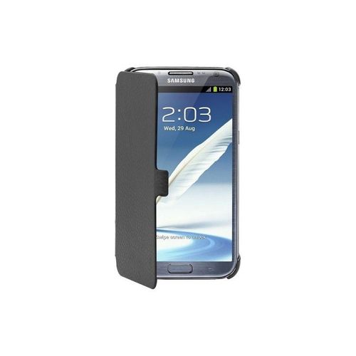 Etui Folio A Rabat Samsung Galaxy Note 2 Noir Eco-Cuir (Pu)