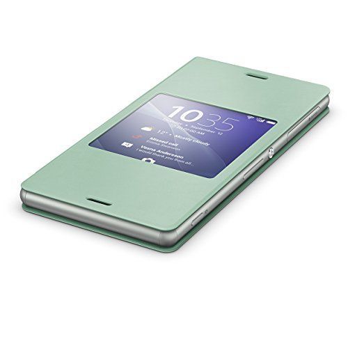 Sony Style Cover Window Scr24 - tui  Rabat Pour Tlphone Portable - Turquoise - Pour Xperia Z3